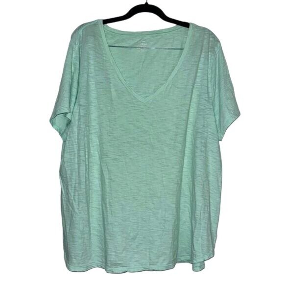 Old Navy Everywear Womens V-Neck T-Shirt XXL Mint Green Casual Short Sleeve Top - Picture 1 of 6
